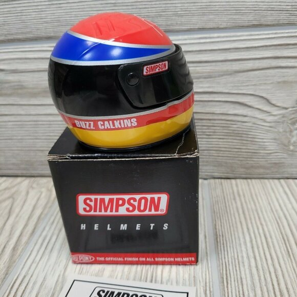 Buzz Calkins 412 Simpson Helmets Indy Racing League Collectible Mini Helmet - Picture 2 of 9